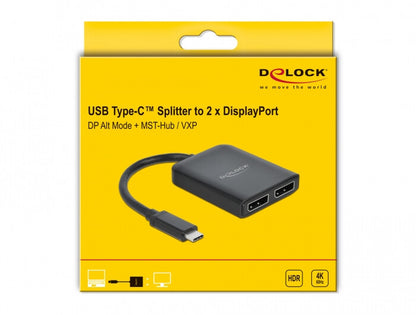 DeLOCK 87754 bilddelare DisplayPort 2x DisplayPort