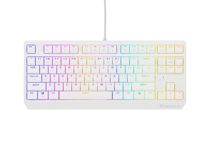GENESIS Thor 230 TKL tangentbord Spela USB + RF Wireless + Bluetooth QWERTY Vit