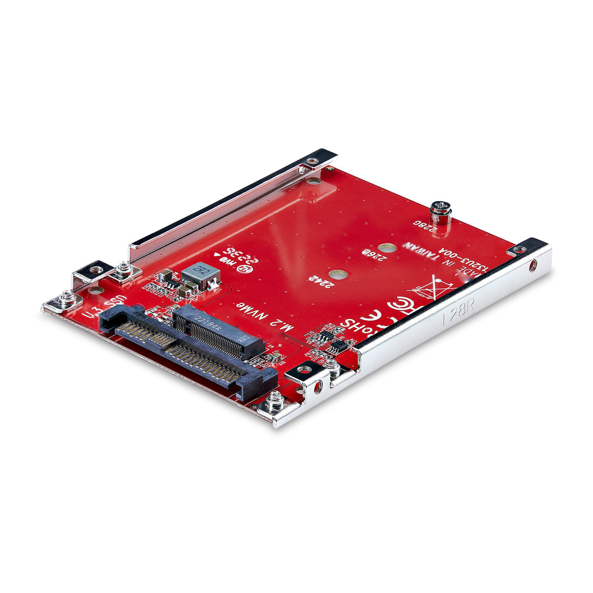 StarTech.com M.2- till U.3-adapter för M.2 NVMe SSD-enheter, PCIe M.2-enhet till 2,5-tums U.3-värdadapter/-konverterare (SFF-TA-1001), TAA-kompatibel - 2,5-tums enhetsformfaktor