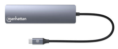 Manhattan 153959 dockningsstationer för bärbara datorer Kabel USB 3.2 Gen 1 (3.1 Gen 1) Type-C Silver