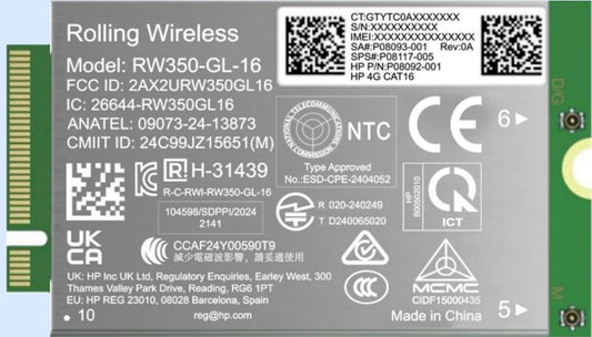 HP 4G LTE-Advanced Pro Cat16 WWAN nätverkskort/adapters