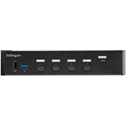 StarTech.com 4-ports HDMI KVM-switch - En skärm 4K 60 Hz Ultra HD HDR - Desktop HDMI 2.0 KVM-switch med 2 portar USB 3.0-hubb (5 Gbit/s) och 4x USB 2.0 HID, ljud - Snabbtangenter för omkoppling - TAA
