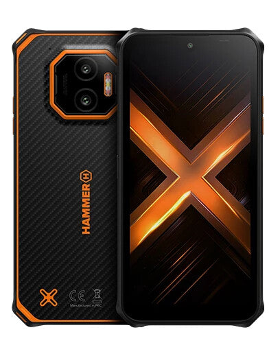 HAMMER Energy X2 5G 6/128 GB 15,5 cm (6.1") Dubbla SIM-kort Android 15 USB Type-C 6 GB 5000 mAh Svart, Orange
