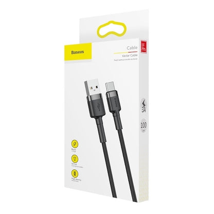 Baseus CATKLF-BG1 mobiltelefonkablar Svart 1 m USB A USB C