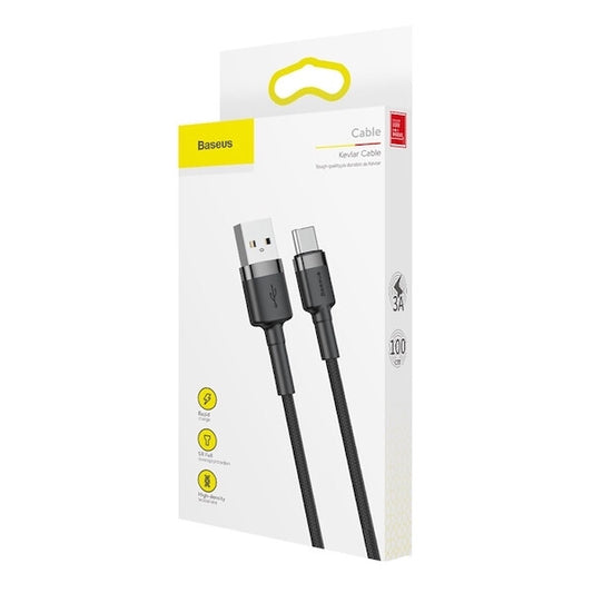 Baseus CATKLF-BG1 mobiltelefonkablar Svart 1 m USB A USB C