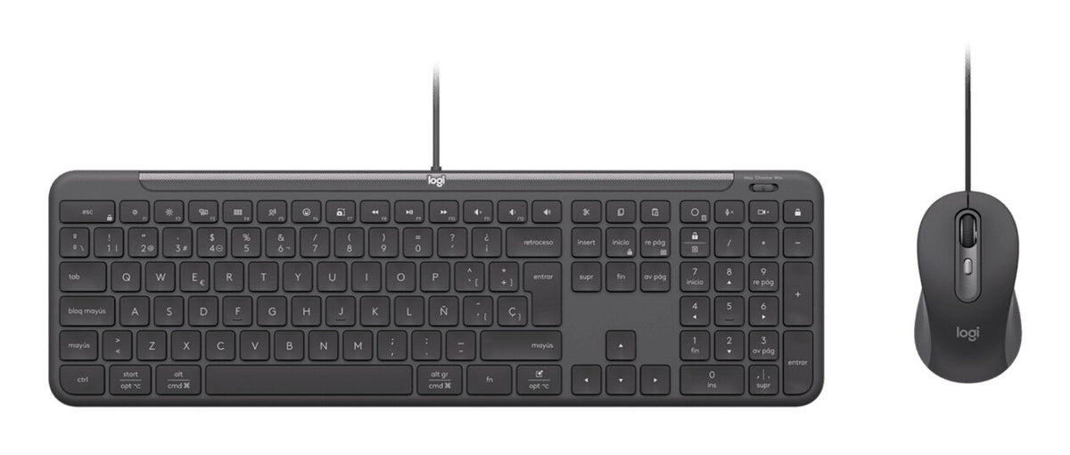 Logitech 920-013343 tangentbord Mus inkluderad Hem / Kontor USB QWERTZ tyska grafit