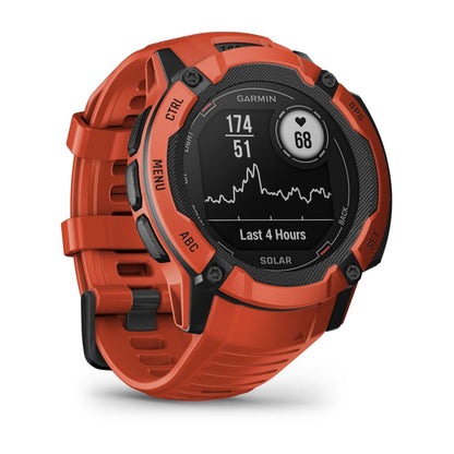Garmin Instinct 2X Solar 2,79 cm (1.1") MIP 50 mm Digital 176 x 176 pixlar Pekskärm Röd GPS