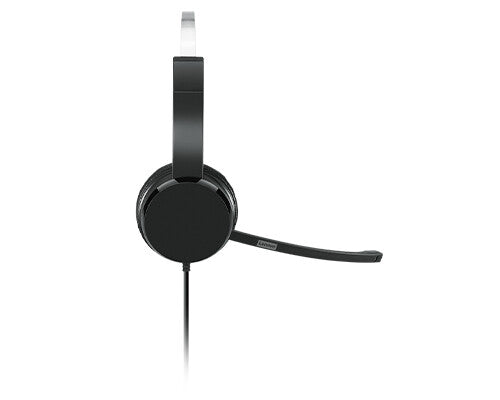Lenovo 100 Mono Headset Kabel Huvudband Kontor/callcenter USB Type-A Svart