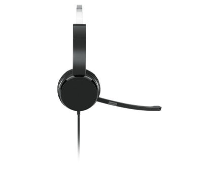 Lenovo 100 Mono Headset Kabel Huvudband Kontor/callcenter USB Type-A Svart