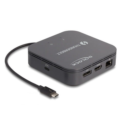 DeLOCK 87789 dockningsstationer för bärbara datorer Kabel Thunderbolt 3 Svart