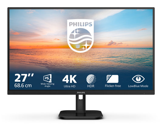 Philips 27E1N1800A/00 platta pc-skärmar 68,6 cm (27") 3840 x 2160 pixlar 4K Ultra HD LED Svart