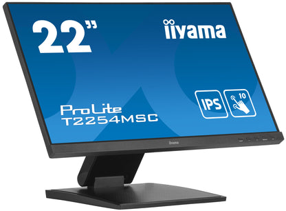 iiyama ProLite T2254MSC-B1AG platta pc-skärmar 54,6 cm (21.5") 1920 x 1080 pixlar Full HD LED Pekskärm Svart