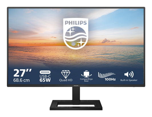Philips 1000 series 27E1N1600AE/00 platta pc-skärmar 68,6 cm (27") 2560 x 1440 pixlar Quad HD LCD Svart