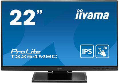 iiyama ProLite T2254MSC-B1AG platta pc-skärmar 54,6 cm (21.5") 1920 x 1080 pixlar Full HD LED Pekskärm Svart