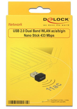 DeLOCK 12461 nätverkskort WLAN 433 Mbit/s