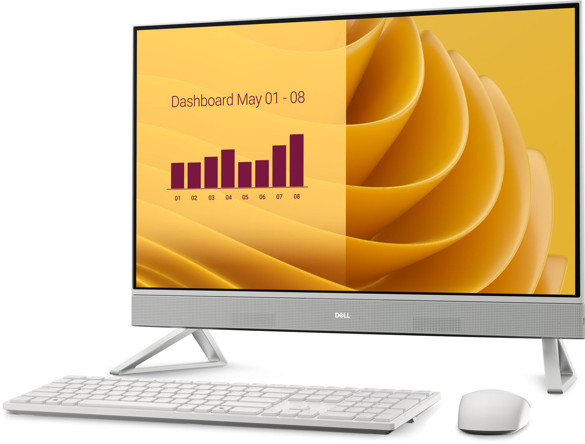 DELL EC27250 Intel Core 7 150U 68,6 cm (27") 1920 x 1080 pixlar Pekskärm Allt-i-ett-dator 16 GB DDR5-SDRAM 1 TB SSD NVIDIA GeForce MX570A Windows 11 Pro Wi-Fi 6E (802.11ax) Pärlemorfärgad, Vit