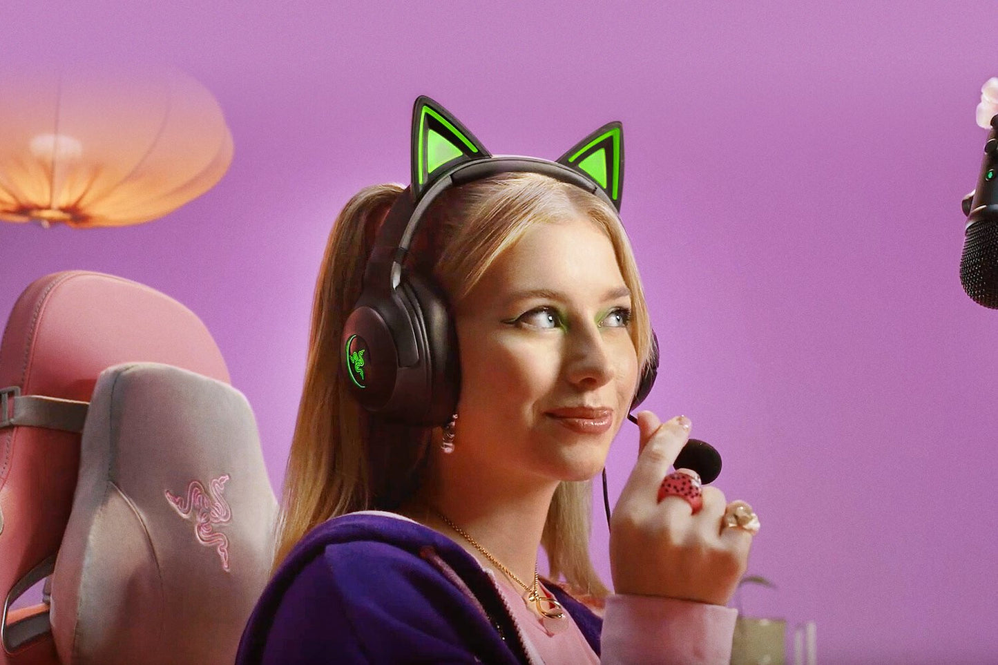 Razer Kraken Kitty V2 Headset Kabel Huvudband Spela USB Type-A Svart