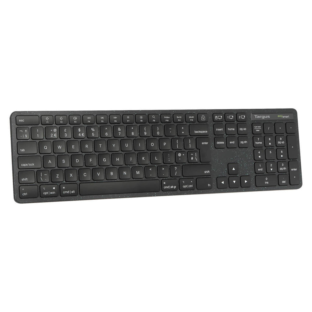 Targus EcoSmart AKB873NO tangentbord Universal Trådlös RF + Bluetooth QWERTY Nordic Svart