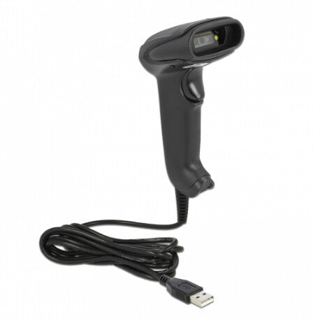 DeLOCK 90557 streckkodsläsare Handhållen steckkodsläsare 1D/2D LED Svart