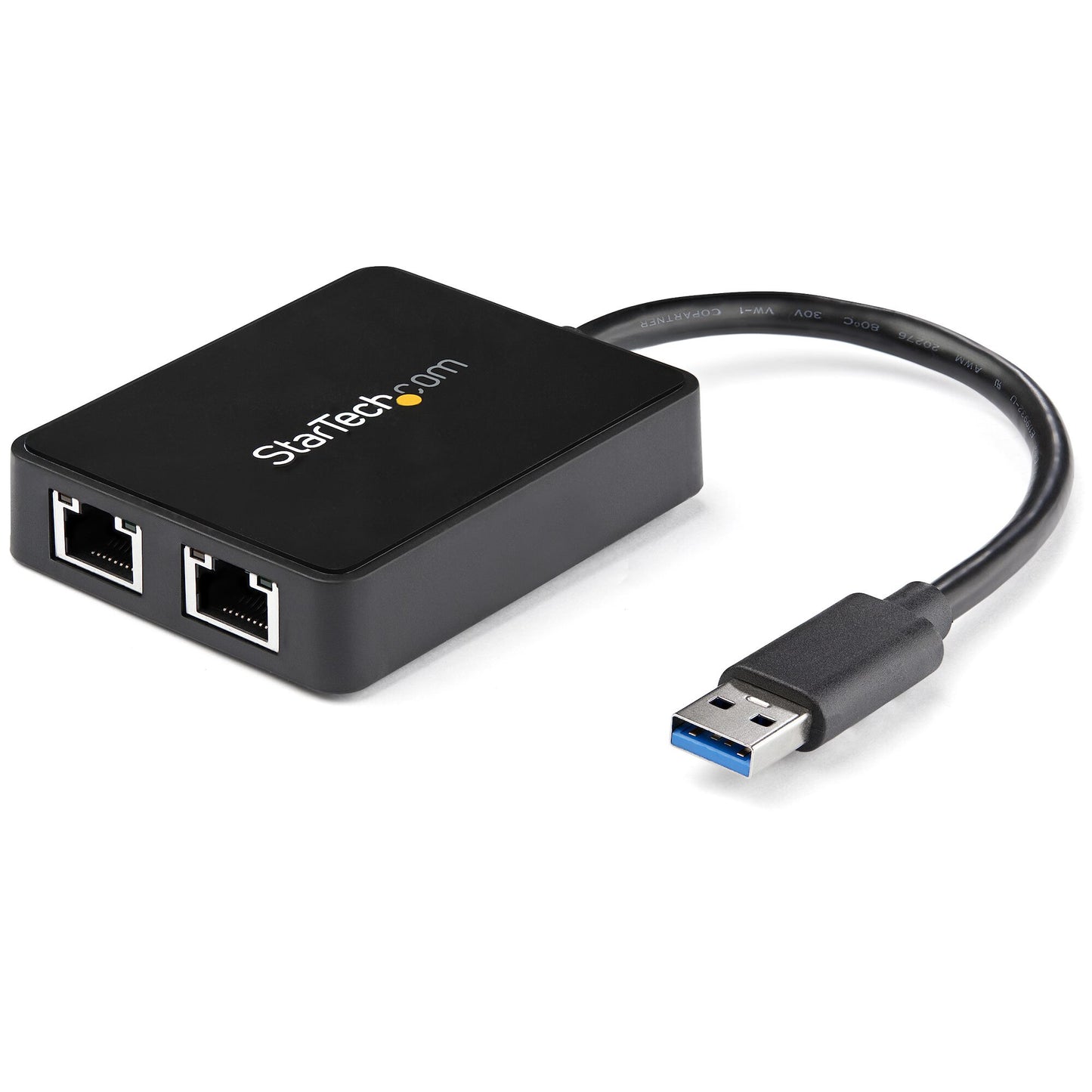 StarTech.com USB 3.0 till Dubbel Port Gigabit Ethernet-nätverksadapter med USB-port