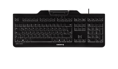CHERRY KC 1000 SC tangentbord Universal USB QWERTY Engelska (Storbritannien) Svart