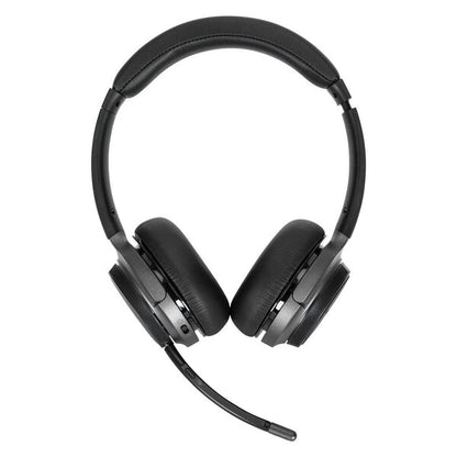 Targus AEH104GL hörlur och headset Kabel & Trådlös Huvudband Samtal/musik USB Type-C Bluetooth Svart