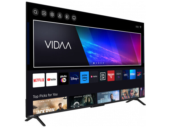 Toshiba 50QV2463DG TV-apparat 127 cm (50") 4K Ultra HD Smart-TV Wi-Fi Svart 250 cd/m²