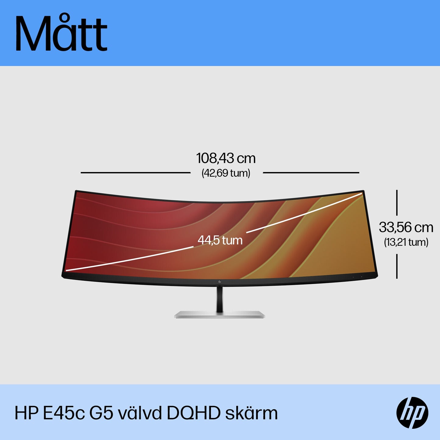 HP E45c G5 välvd DQHD skärm