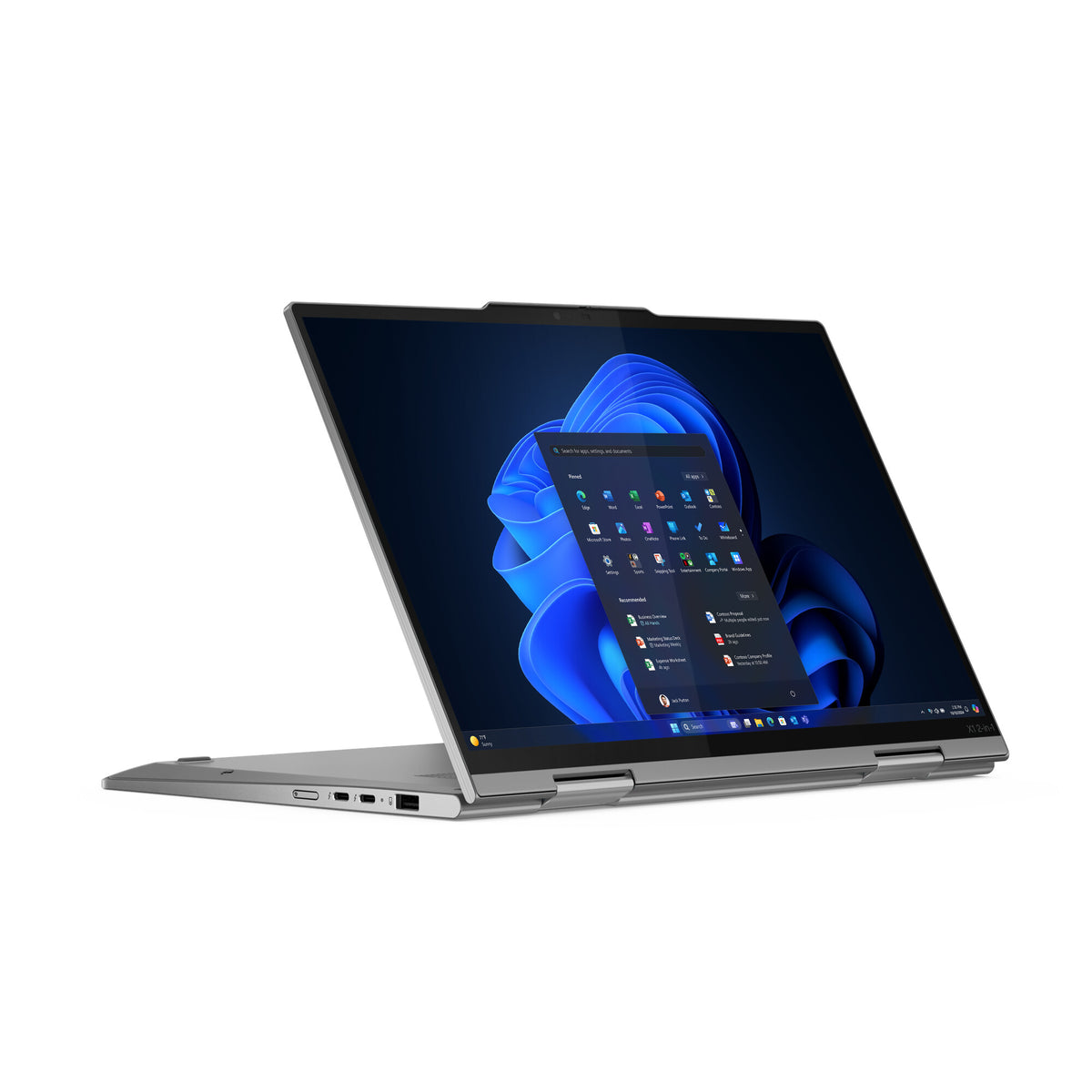 Lenovo ThinkPad X1 2-in-1 Gen 10 Aura Edition Copilot+ PC Intel Core Ultra 7 258V Hybrid (2-i-1) 35,6 cm (14") Pekskärm WUXGA 32 GB LPDDR5x-SDRAM 1 TB SSD Wi-Fi 7 (802.11be) Windows 11 Pro tyska Grå