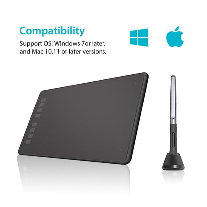 HUION H950P ritplattor Svart 5080 lpi 220 x 137 mm USB