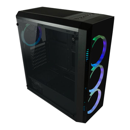 LC-Power Gaming 703B - Quad-Luxx Midi Tower Svart