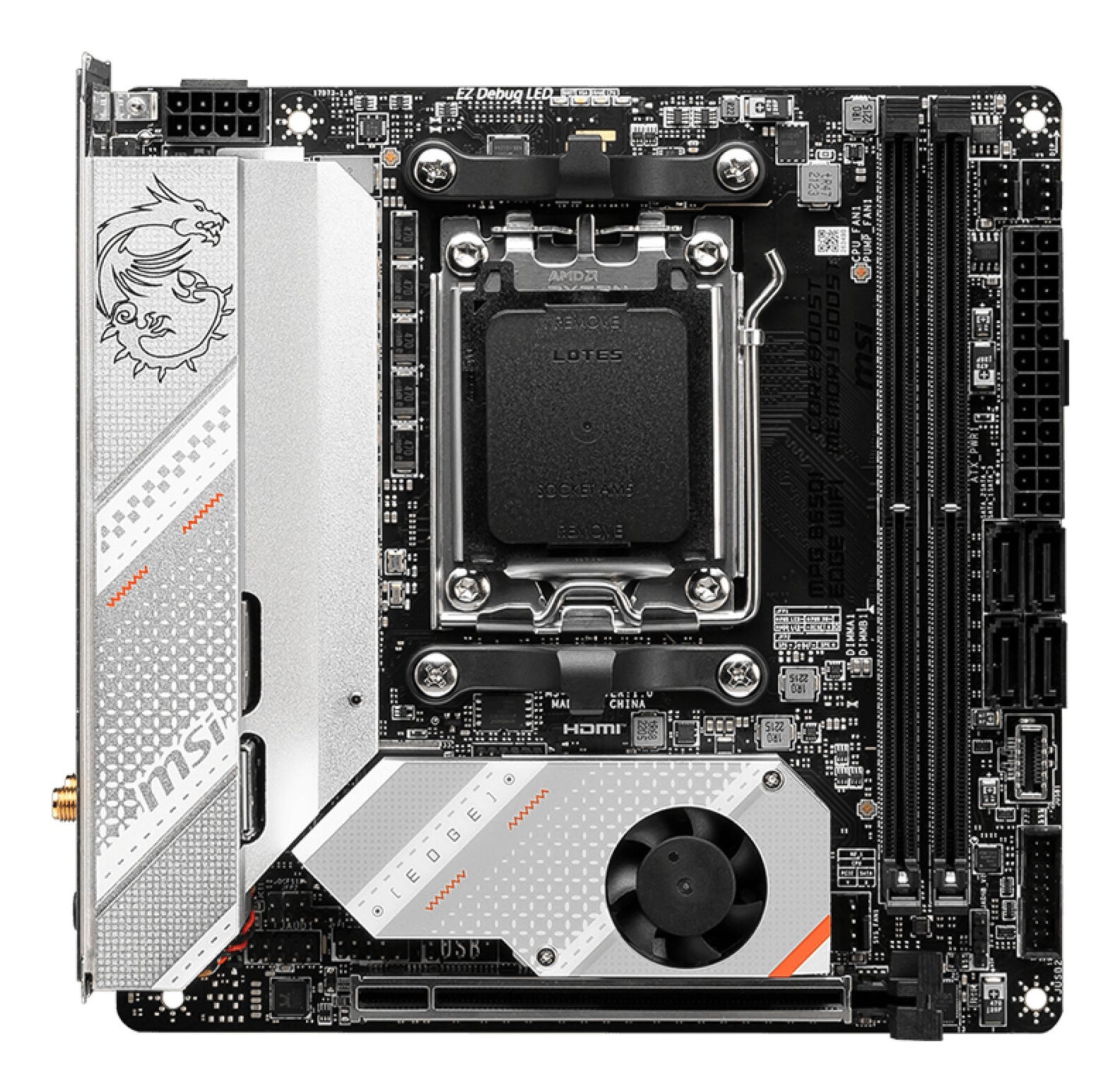 MSI MPG B650I EDGE WIFI moderkort AMD B650 AM5-sockel mini ATX