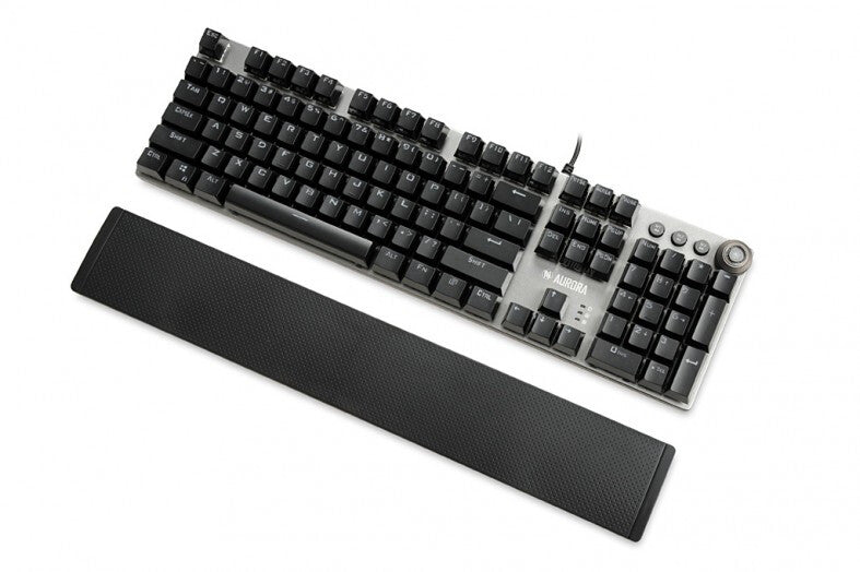 iBox AURORA K-4 tangentbord Spela USB QWERTY Svart, Silver