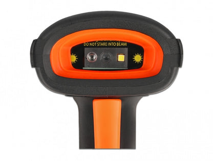 DeLOCK 90507 streckkodsläsare Handhållen steckkodsläsare 1D/2D CMOS Svart, Orange