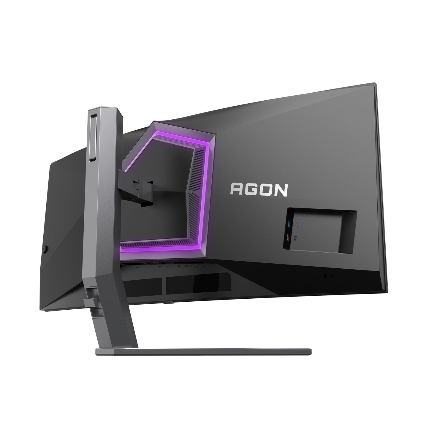 AOC AGON PRO AG346UCD platta pc-skärmar 86,4 cm (34") 3440 x 1440 pixlar Wide Quad HD QD-OLED Svart, Grå