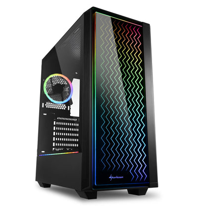 Sharkoon RGB LIT 200 Midi Tower Svart