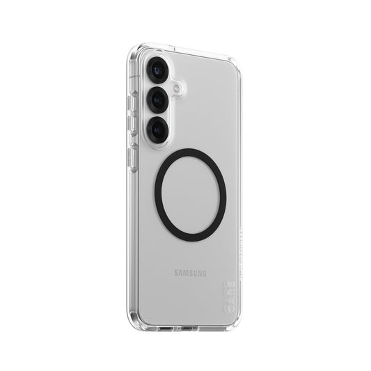 PanzerGlass CARE by ® Flagship Case Transparent Urban Combat w. Black Qi Compatible Samsung Galaxy S25+ mobiltelefonfodral Omslag
