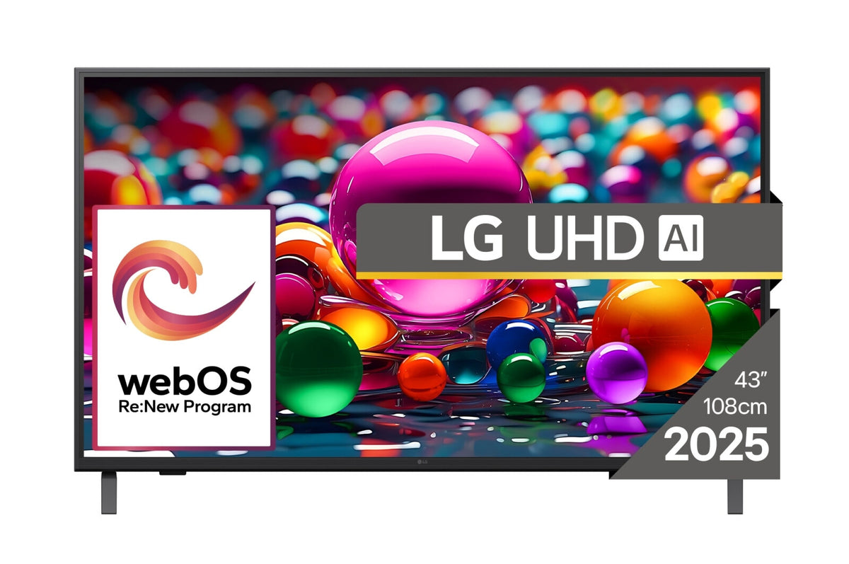LG UHD AI 43UA75003LA TV-apparat 109,2 cm (43") 4K Ultra HD Smart-TV Wi-Fi Svart