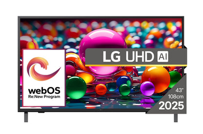 LG UHD AI 43UA75003LA TV-apparat 109,2 cm (43") 4K Ultra HD Smart-TV Wi-Fi Svart