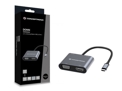 Conceptronic DONN16G Kabel USB 3.2 Gen 1 (3.1 Gen 1) Type-C Grå