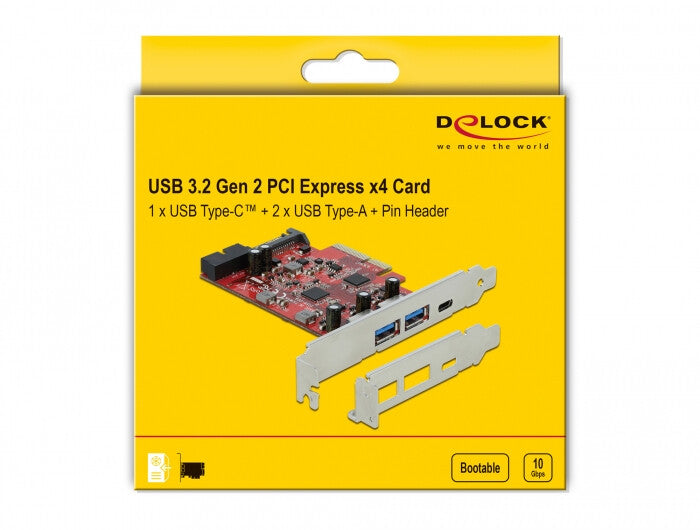 DeLOCK 90492 nätverkskort/adapters Intern USB 3.2 Gen 1 (3.1 Gen 1), USB 3.2 Gen 2 (3.1 Gen 2)