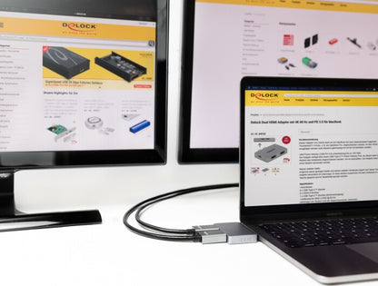 DeLOCK 64123 dockningsstationer för bärbara datorer USB 3.2 Gen 1 (3.1 Gen 1) Type-C Grå