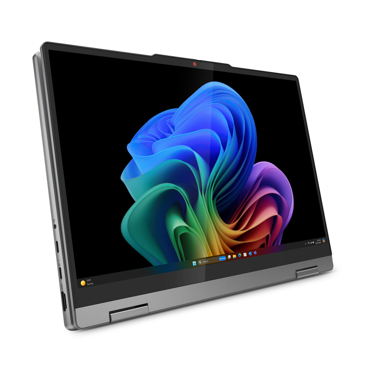 Lenovo IdeaPad 5 2-in-1 14Q8X9 Copilot+ PC Snapdragon X1P-42-100 Hybrid (2-i-1) 35,6 cm (14") Pekskärm WUXGA 16 GB LPDDR5x-SDRAM 1 TB SSD Wi-Fi 7 (802.11be) Windows 11 Home tyska Grå