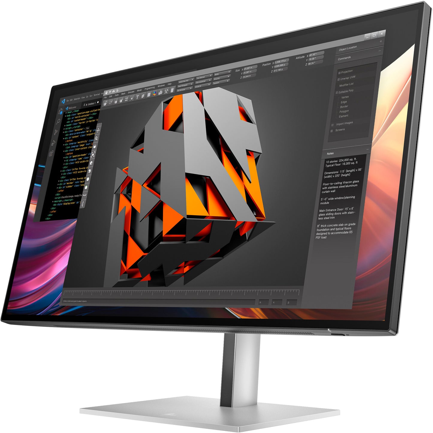 HP Series 7 Pro 27 tum QHD Monitor - 727pq utan PVC