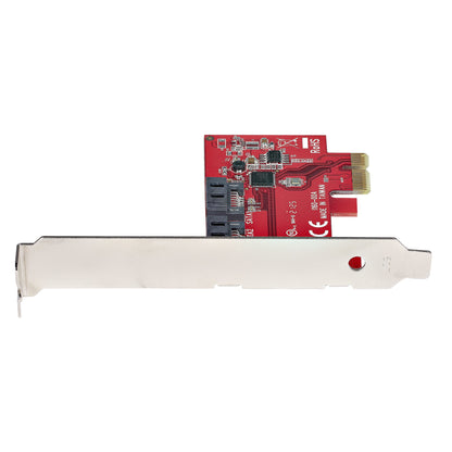 StarTech.com SATA PCIe-kort - 2-portars PCIe SATA-expansionskort - 6 Gbps - Hel-/lågprofil - PCI Express till SATA-adapter/-kontroller - ASM1061 icke-RAID-drift - PCIe till SATA-omvandlare
