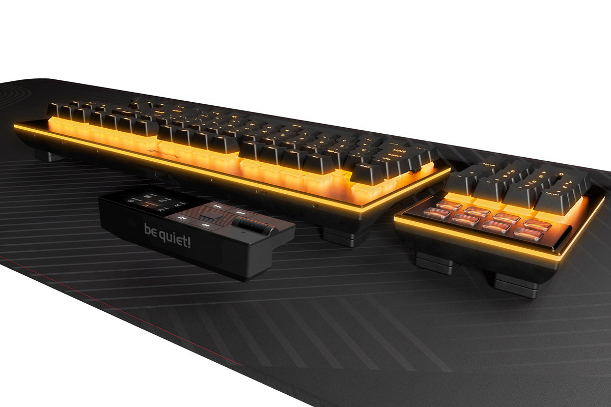 be quiet! Dark Mount Silent Linear FR ISO tangentbord Spela USB AZERTY Fransk Svart