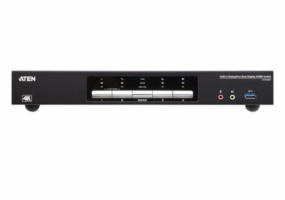 ATEN USB 3.0 4K DisplayPort Dual Display KVMP™-switch med 4 portar