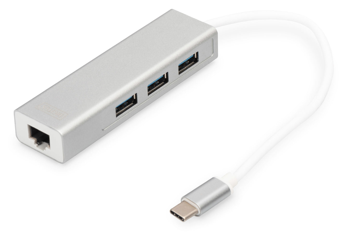 Digitus DA-70255 dockningsstationer för bärbara datorer USB 3.2 Gen 1 (3.1 Gen 1) Type-C Grå, Vit