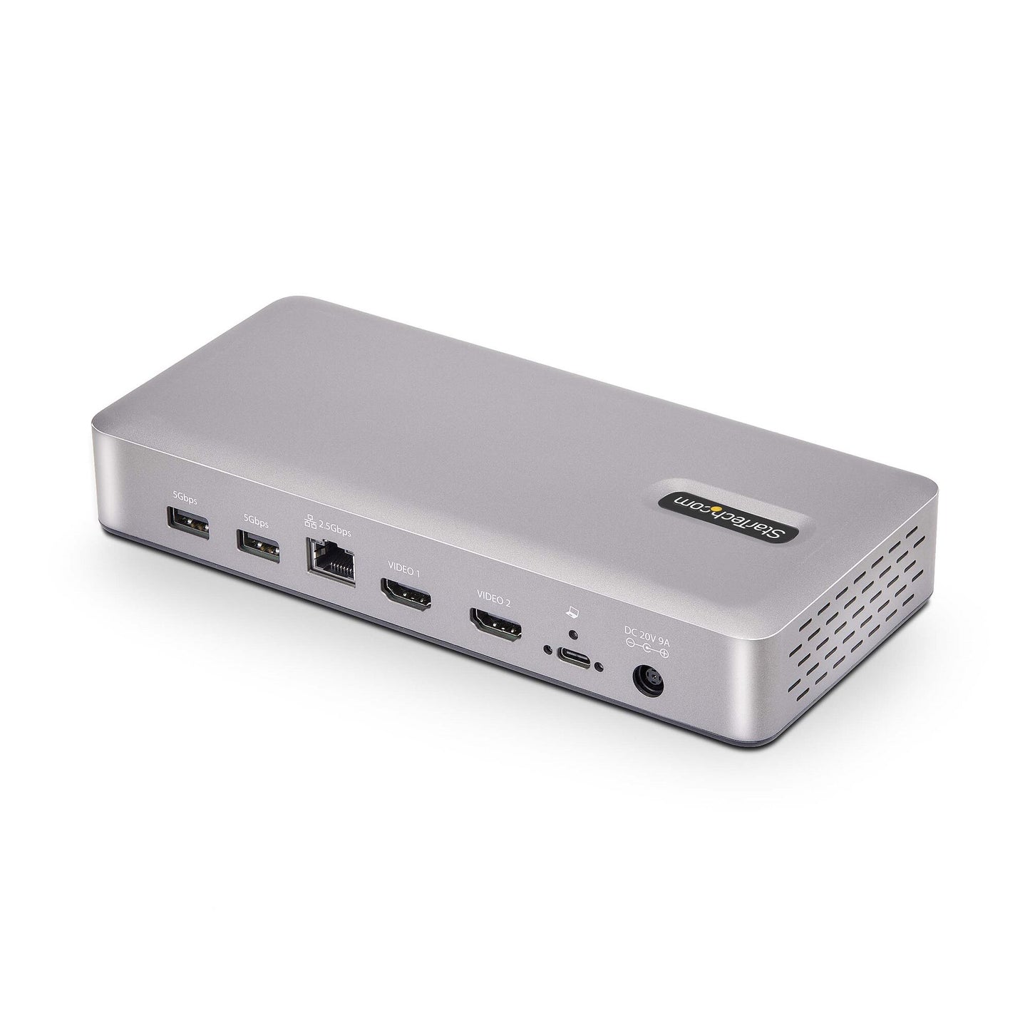 StarTech.com USB4-dockningsstation, USB-C 40 Gbps, dubbel video-HDMI, upp till 2x 4K 60 Hz 4:4:4 (RGB) eller 2x 4K 120 Hz 4:2:2, dockningsstation för flera bildskärmar, 6x USB, 2,5 GbE, 100 W PD