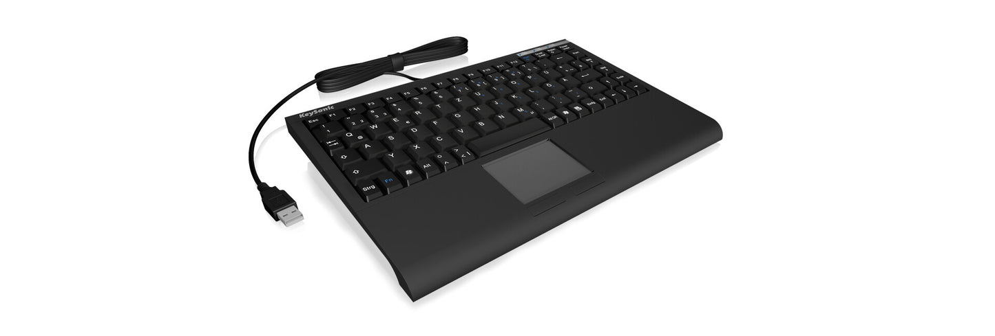KeySonic ACK-540U+ (US) tangentbord Kontor USB QWERTY Engelska (USA) Svart